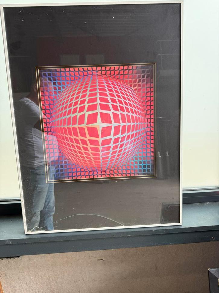 Victor Vasarely Zeefdrukken - 2 Stuks, Antiek en Kunst, Kunst | Tekeningen en Foto's, Ophalen of Verzenden