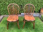 2 Windsor eiken eetkamerstoelen, Huis en Inrichting, Stoelen, Ophalen, Gebruikt, Twee, Bruin