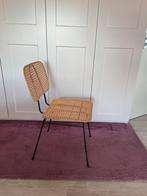 Rotan stoelen met metalen frame, Huis en Inrichting, Ophalen, Zwart, Metaal, Drie