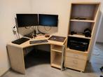 Bureau (120x105x73.5) met bijbehorende kasten, Ophalen, Gebruikt, Bureau
