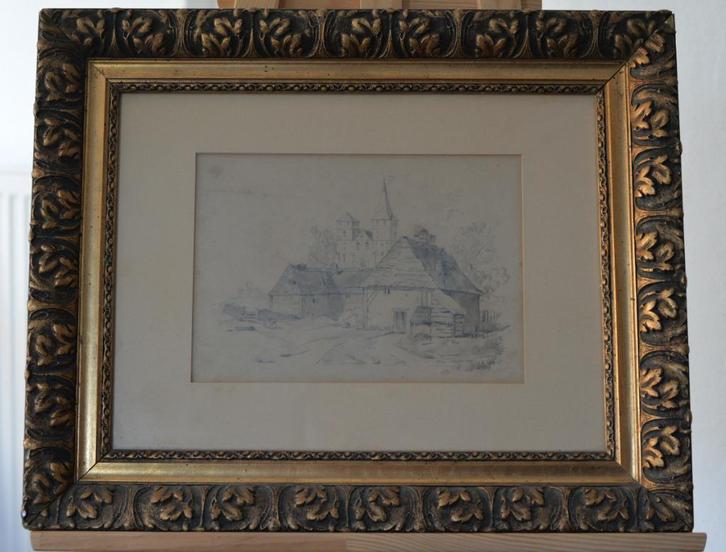 Otto Eerelmann tekening 1854, Antiek en Kunst, Kunst | Tekeningen en Foto's, Ophalen of Verzenden