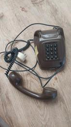 Telefoon analoog t65 PTT druk toetsen bruin mocca de luxe, Ophalen of Verzenden, Gebruikt