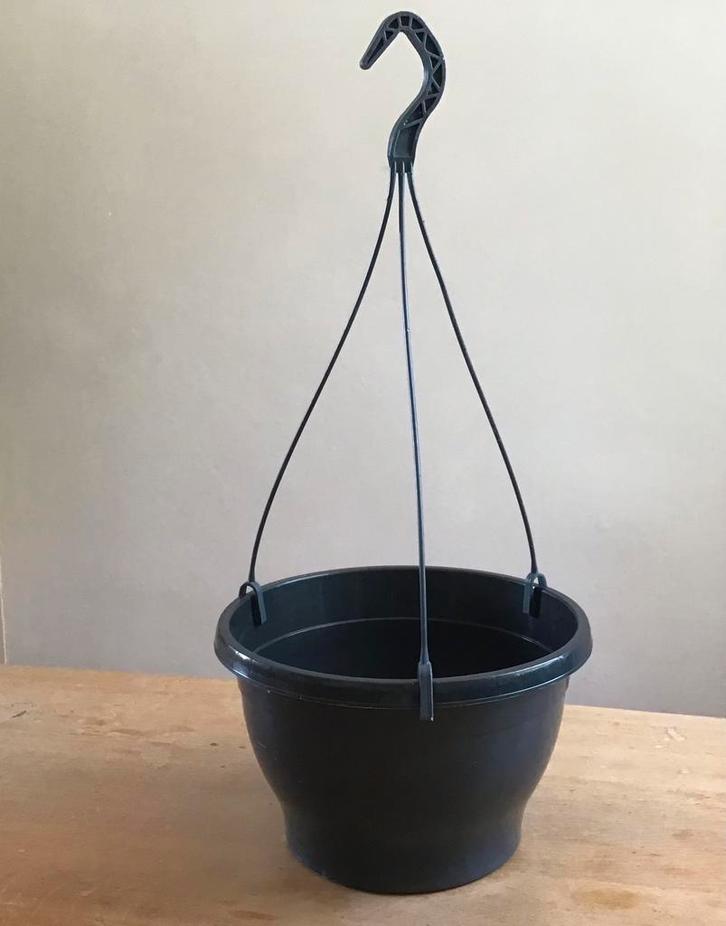 Kunststof buiten hangpot van Epla grijs 26 cm bloempot pot, Tuin en Terras, Bloempotten, Zo goed als nieuw, Kunststof, Binnen