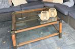 Glazen salontafel, Huis en Inrichting, Tafels | Salontafels, Ophalen, 100 tot 150 cm, 50 tot 100 cm, Zo goed als nieuw