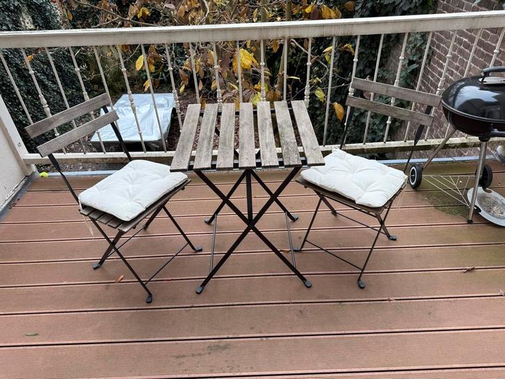 Ikea Tärnö Tuinset - Tafel en 2 Stoelen, Tuin en Terras, Tuinsets en Loungesets, Gebruikt, Tuinset, Hout, 2 zitplaatsen, Eettafel