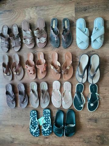 
14 paar slippers. beschikbaar voor biedingen
