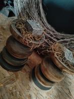 Stoere landelijke houten kandelaar, Overige materialen, Doefke.nl, Ophalen of Verzenden, 't Doefke