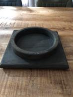 Houten plateau voor windlicht, Ophalen, Zo goed als nieuw, Rond, Hout