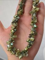 Parel Ketting Barok Groen Parels Aparte Luster, Ophalen of Verzenden, Groen, Steen of Mineraal
