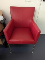 2 rode eetkamerstoelen, Huis en Inrichting, Stoelen, Ophalen, Twee, Leer, Zo goed als nieuw