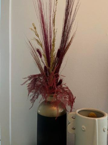 Woonaccessoires: Vaas, droogbloemen, pot & kaars beschikbaar voor biedingen