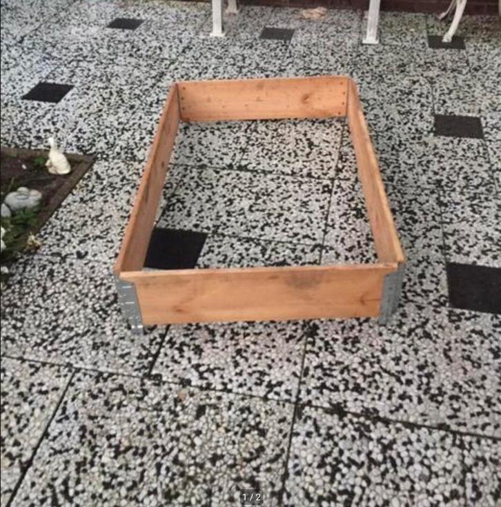 Moestuin bakken, Tuin en Terras, Bloembakken en Plantenbakken, Zo goed als nieuw, Hout, Minder dan 30 cm, Rond, Ophalen of Verzenden