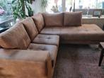 Hoekbank cognac/ bruin, Huis en Inrichting, Banken | Bankstellen, Ophalen, Gebruikt, Vierpersoons of meer, Hoekbank