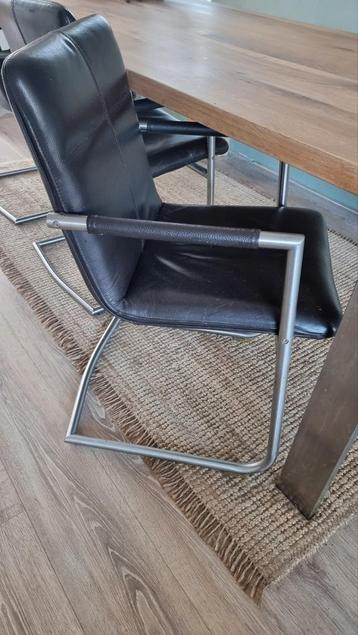 Henders & Hazel 3 leren eetkamerstoelen  beschikbaar voor biedingen