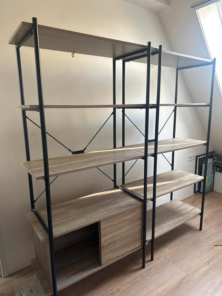 Set van 2 kasten, waarvan 1 met schuifdeur, Huis en Inrichting, Kasten | Boekenkasten, Zo goed als nieuw, 100 tot 150 cm, 150 tot 200 cm