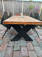 Stevige tuintafel incl. 4 stoelen, Ophalen, Gebruikt, Rechthoekig