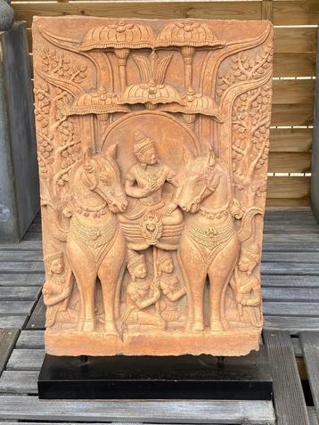 Terra cotta bas reliefs hindoeïsme / boeddhisme beschikbaar voor biedingen