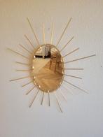 Vintage erdecor franse vergulde zonnespiegel sunburst, Ophalen of Verzenden, Gebruikt, Minder dan 100 cm