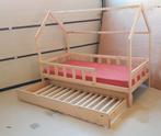 Huisjesbed Bente 90x200+onderschuifbed, Ophalen, 85 tot 100 cm, Nieuw, Matras