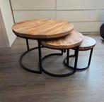 Salontafels salon tafel set mango hout mangohout NIEUW, Ophalen, Nieuw, Rond, Overige houtsoorten