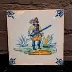Oude Tichelaar Tegel met Schutter, Antiek en Kunst, Ophalen of Verzenden