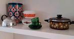 Vintage schalen, pan, blik , theekopjes, fluitketel, Ophalen of Verzenden, Gebruikt, Poppenhuis