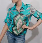 ANNI CARLSSON turqoise zijdd blouse maat S, Ophalen of Verzenden, Zo goed als nieuw, Anni Carlsson, Maat 36 (S)