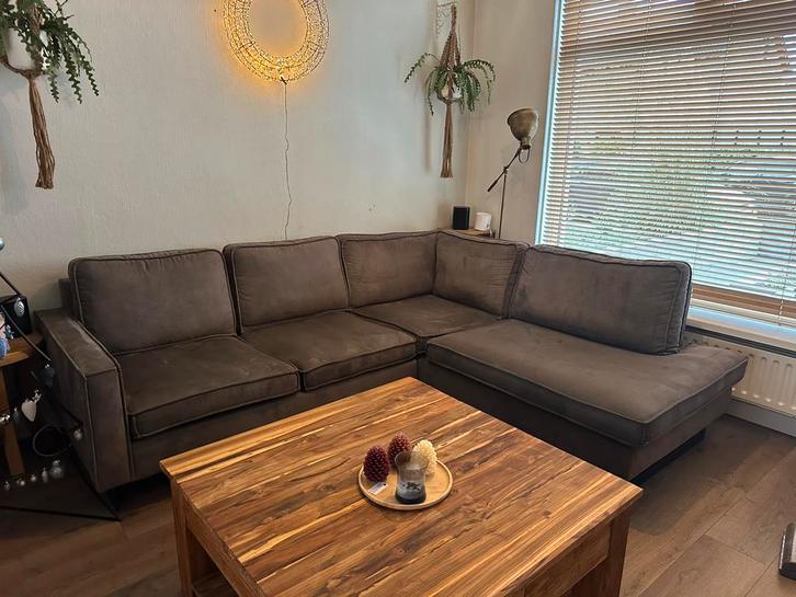 Hoekbank, Huis en Inrichting, Banken | Complete zithoeken, Zo goed als nieuw, Stof, Ophalen of Verzenden