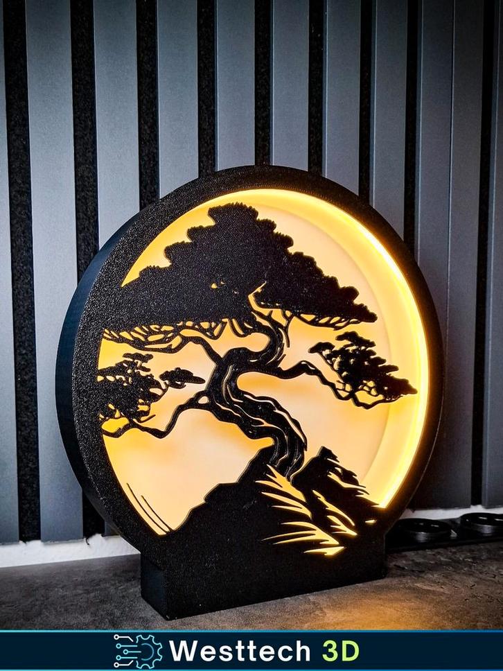 Decoratieve Bonsai Lamp, Huis en Inrichting, Lampen | Hanglampen, Zo goed als nieuw, Minder dan 50 cm, Kunststof, Overige materialen