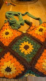 Vintage gehaakte schoudertas gevoerd prima staat., Ophalen of Verzenden, Gebruikt