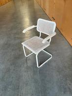 Vintage Cesca stoel Marcel Breuer Webbing stoel WIT, Gebruikt, Ophalen of Verzenden