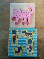 Houten puzzels voor peuters, Kinderen en Baby's, Speelgoed | Kinderpuzzels, Ophalen of Verzenden, Minder dan 10 stukjes, Gebruikt