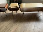 Salontafel set van 3 - design, Minder dan 55 cm, Rond, Zo goed als nieuw, Ophalen