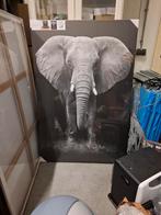 Nieuw Groot schilderij olifant, 125 cm of meer, Ophalen of Verzenden, Zo goed als nieuw, Schilderij