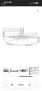 Bedframe 160x200 - Nieuwstaat, al uit elkaar!, Huis en Inrichting, Slaapkamer | Bedden, Ophalen, Zwart, Tweepersoons, Zo goed als nieuw