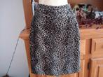 Nieuwe gevoerde beige/bruin/zwarte fur rok, bandw. 40 cm, 40, Kleding | Dames, Rokken, Maat 38/40 (M), Beige, Nieuw, Ophalen of Verzenden