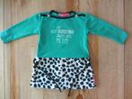 Groen/zwart jurkje Kiezeltje maat 68, Kinderen en Baby's, Babykleding | Maat 68, Ophalen of Verzenden, Zo goed als nieuw, Meisje