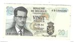 Belguim 20 francs 1964 esselen 138b, Postzegels en Munten, Bankbiljetten | België, Verzenden, Los biljet