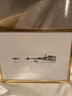 Ets Venetië met Gondel - Gesigneerd & Genummerd, Ophalen of Verzenden