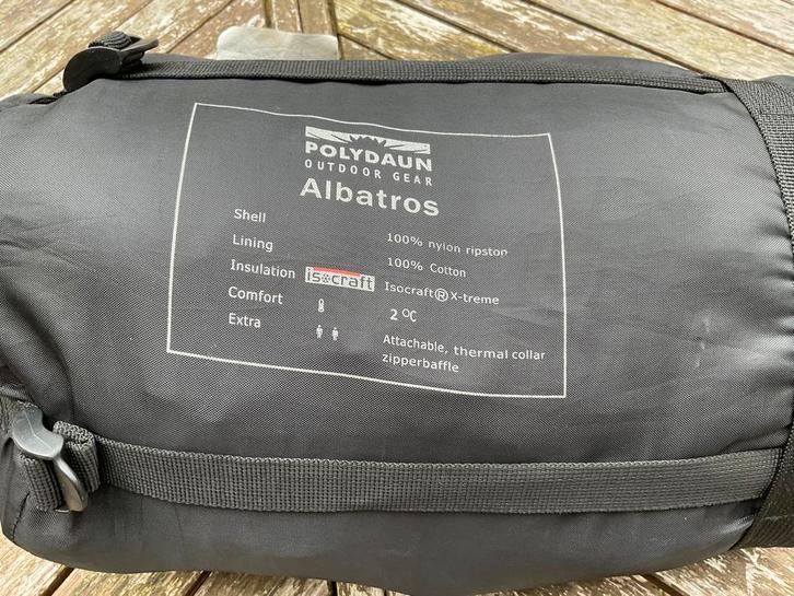 Polydaun Outdoor Gear Albatros slaapzak 170 cm (85) x 210 cm, Caravans en Kamperen, Slaapzakken, Zo goed als nieuw, Ophalen of Verzenden