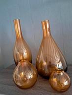 Set van 4 vazen, Huis en Inrichting, Ophalen, 50 tot 75 cm, Oranje, Glas