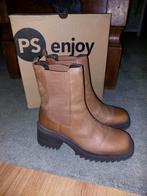 Poelman chelsea boots cognac LEER maat 40 ZGAN, Ophalen of Verzenden, Zo goed als nieuw, Zwart