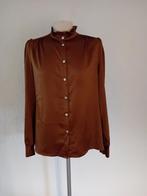 People of  tomorrow bruine glanzende blouse maat M, Kleding | Dames, Blouses en Tunieken, Maat 38/40 (M), Bruin, Ophalen of Verzenden