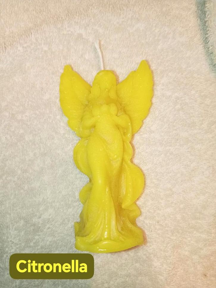 Citronella Engel Kerst Kaars, Huis en Inrichting, Woonaccessoires | Kandelaars en Kaarsen, Nieuw, Kaars, Minder dan 25 cm, Overige materialen