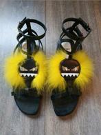 Fendi gladiator sandalen Monster Collectie Lagerfeld 38, Verzenden, Zwart, Fendi, Sandalen of Muiltjes