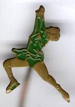 Sjoukje Dijkstra groen/koper kustschaatser speldje( S_187a ), Verzenden, Zo goed als nieuw, Sport, Speldje of Pin