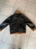 Pilotenjack leder en bont gevoerd, Ophalen of Verzenden, Zo goed als nieuw, Maat 52/54 (L), Bruin