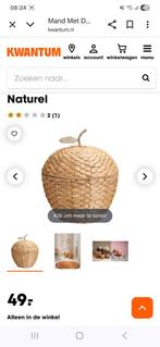 Zeer grote appelmand 60cm bananenblad rotan, Ophalen of Verzenden, Zo goed als nieuw, Wanddecoratie