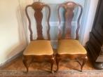 2 Neo Queen Anne stoelen te koop, Huis en Inrichting, Stoelen, Ophalen, Twee, Bruin, Zo goed als nieuw