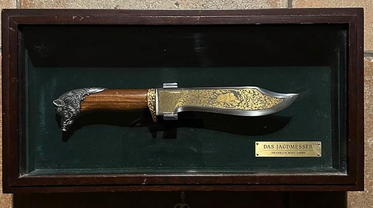 Bowie knife “Das Jagdmesser” Franklin Mint, Verzamelen, Militaria | Algemeen, Overige soorten, Mes of Dolk, Amerika, Ophalen of Verzenden